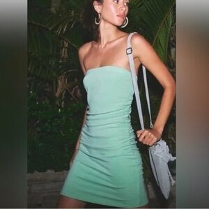 NWT - Free People Beach • Small • Green Cornelia
Mini Dress • Strapless Bodycon